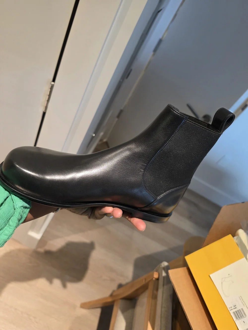 Fendi Men’s Black Leather Chelsea Boots